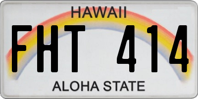 HI license plate FHT414