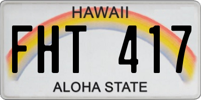 HI license plate FHT417