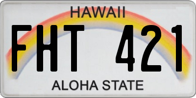 HI license plate FHT421