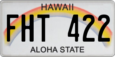 HI license plate FHT422