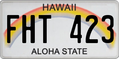 HI license plate FHT423