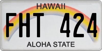 HI license plate FHT424