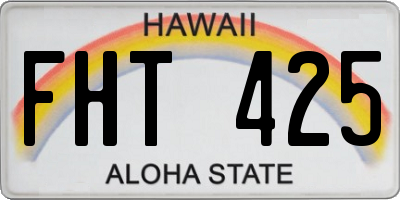 HI license plate FHT425