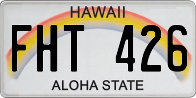 HI license plate FHT426
