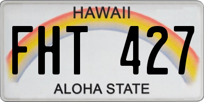 HI license plate FHT427