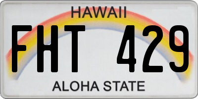 HI license plate FHT429
