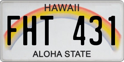 HI license plate FHT431