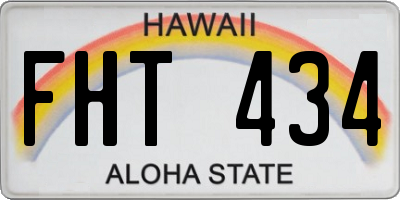 HI license plate FHT434