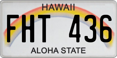 HI license plate FHT436