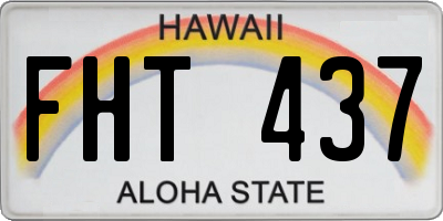 HI license plate FHT437