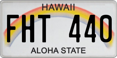 HI license plate FHT440