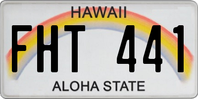 HI license plate FHT441