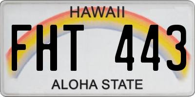 HI license plate FHT443