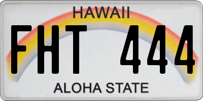HI license plate FHT444