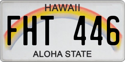 HI license plate FHT446