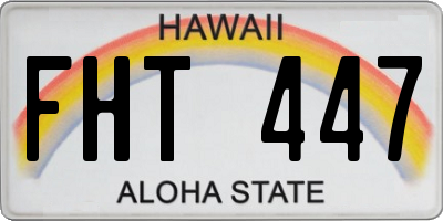 HI license plate FHT447