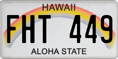 HI license plate FHT449