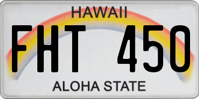 HI license plate FHT450