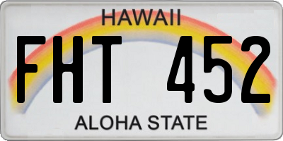 HI license plate FHT452
