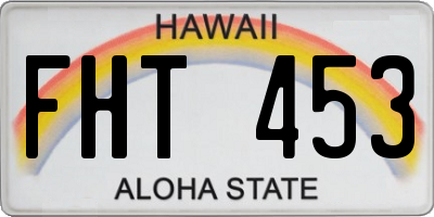 HI license plate FHT453