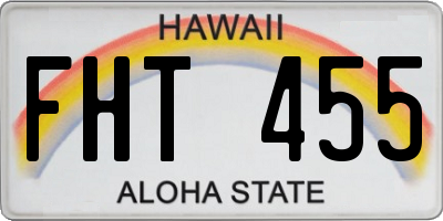 HI license plate FHT455