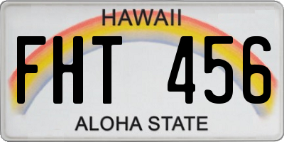 HI license plate FHT456