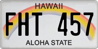 HI license plate FHT457