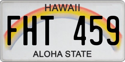 HI license plate FHT459