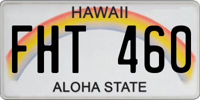HI license plate FHT460