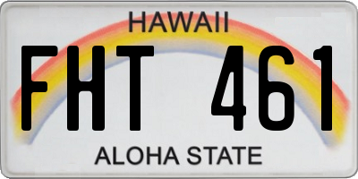 HI license plate FHT461