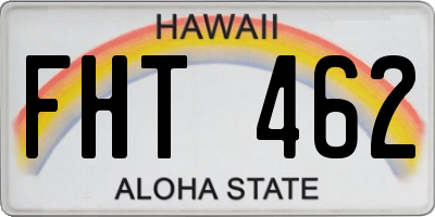 HI license plate FHT462