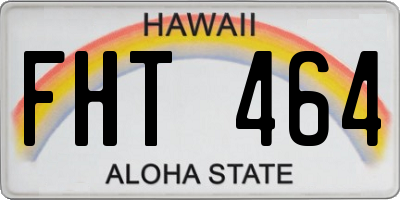 HI license plate FHT464