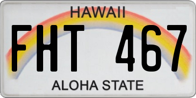 HI license plate FHT467
