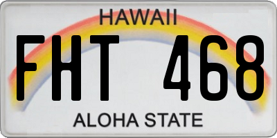 HI license plate FHT468
