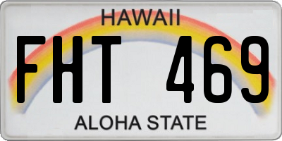 HI license plate FHT469