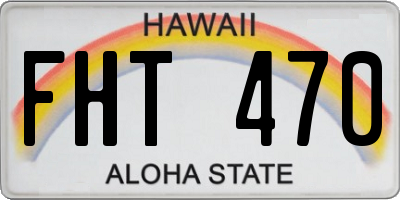 HI license plate FHT470