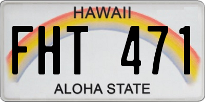HI license plate FHT471
