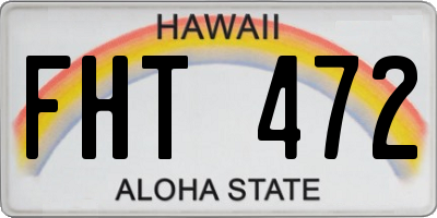 HI license plate FHT472