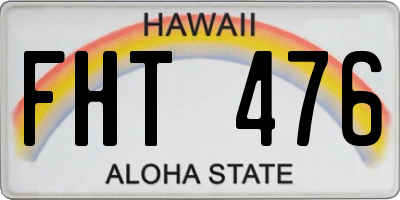 HI license plate FHT476