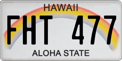 HI license plate FHT477