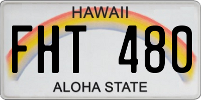 HI license plate FHT480