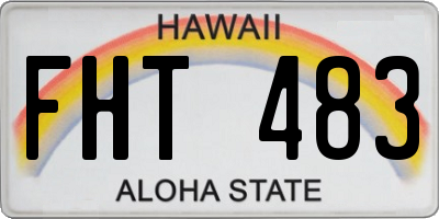 HI license plate FHT483
