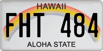 HI license plate FHT484
