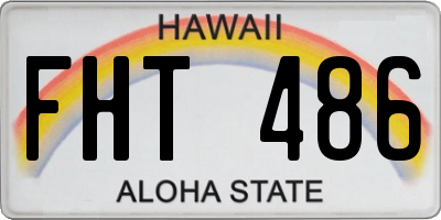 HI license plate FHT486