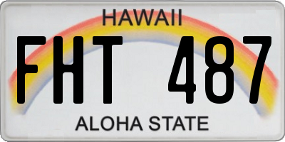 HI license plate FHT487