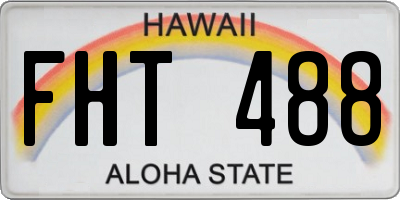 HI license plate FHT488