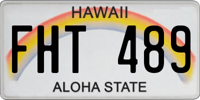 HI license plate FHT489