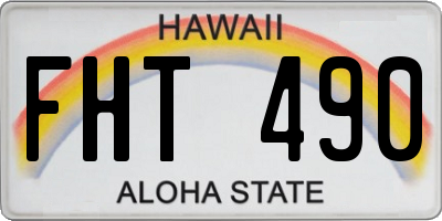 HI license plate FHT490