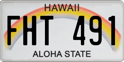 HI license plate FHT491