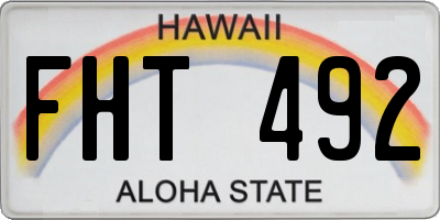HI license plate FHT492